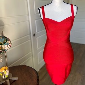 Beautiful Elastic Red Dress